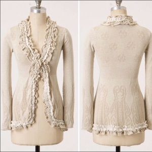Anthropologie Ruffle Sweater